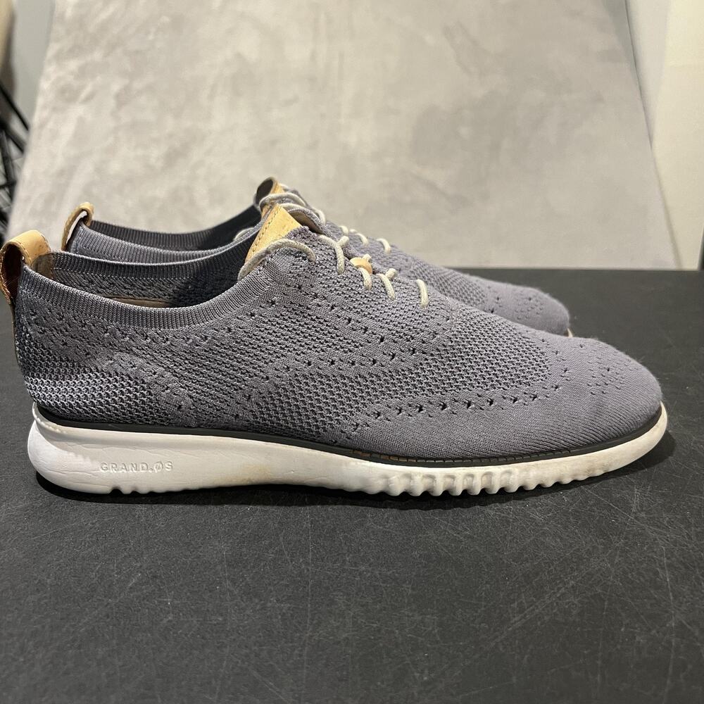 Cole Haan Shoes Mens Size 10.5 Gray Zerogrand Stitchlite Wingtip Oxford C27947